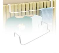 Griglia riscaldante per termosifone, scalda asciugamani, multifunzione, salvaspazio, per bagno e lavanderia, mensola in metallo da appendere per asciugamani, vestiti e calzini (bianco, 1 pezzo)