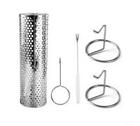 Griglia rotante in acciaio inox per barbecue all'aperto con distribuzione efficiente del calore e design portatile per un facile trasporto e comodo accesso alla cottura (L)