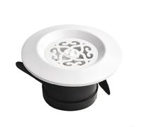 Griglia rotonda con zanzariera e otturatore regolabile, progettata per sistemi di ventilazione e circolazione dell'aria interna (75 mm)