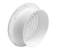 Griglia rotonda in ABS bianco con feritoia fissa e zanzariera, una semplice soluzione di copertura dello sfiato per un flusso d'aria passivo varie stanze, comprese zone giorno corri bianco 100mm/3.9"