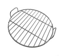 Griglia rotonda in acciaio inox con manico per barbecue a carbone 7432 e 57 cm, diametro 45 cm, compatibile con braciere 1241304 e 57-60 cm (55 cm)