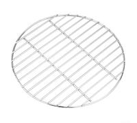 Griglia rotonda per barbecue Weber da 44 cm, pieghevole, in acciaio inox, con coperchio ribaltabile, resistente alle alte temperature, argento (C)