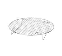 Griglia rotonda pieghevole, in acciaio inox, resistente, per barbecue, per esterni, campeggio, grigliate in cortile, perfetta per hamburger, verdure, pane, ideale per maestri della griglia e casa