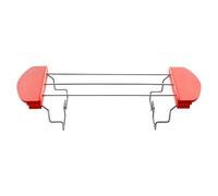 Griglia scaldavivande per pane e fette di pane, in plastica e acciaio inox, adatta per cucina e panini, tutto in un unico posto (rosso)