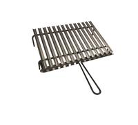 GRIGLIA SCOLAGRASSI ACCIAIO INOX GRATICOLA INOX BARBECUE 50x35cm TIPO PESANTE