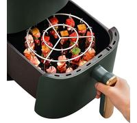 Griglia sicura per friggitrice verticale -16 x 10 cm Spiedini per friggitrice ad aria per grigliate | Spiedini in acciaio inossidabile per chef casalinghi pianificatori di pasti verdura frutta cena in