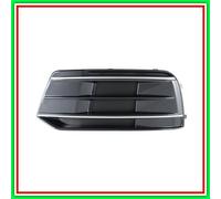 GRIGLIA SINISTRA PARAURTI ANTERIORE-GRIGIO SCURO-LUCIDO-CON MODANATURA CROMATA