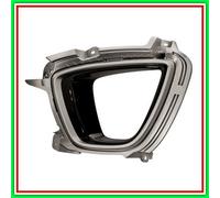 Griglia Sinistra Paraurti Nera-Con Cornice Argento Kia Sorento (Um)-(Anno 2014-2