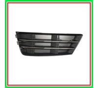 Griglia Sinistra Paraurti Nera-Con Modanatura Cromata Audi A4 (B9)-(Anno 2015-20