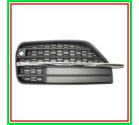 Griglia Sinistra Paraurti Nera Con Modanatura Cromata-Con Foro Pdc-Supporto Volv