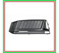 Griglia Sinistra Paraurti Nera-Con Modanatura Nera Lucida Audi-A4 (B9) S-Line-Mo