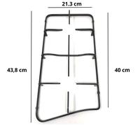 Griglia smaltata nera 2 fuochi sinistra piano cottura Terim Onofri