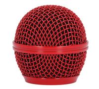 Griglia Sostitutiva per Microfono Colore Rosso Adatta a SM58S SM58LC Beta58 Beta58A SA M30 SV100 UT2 PGX24 SLX4 con Schiuma Integrata Dimensioni 55x31mm per Uso Professionale e Dom