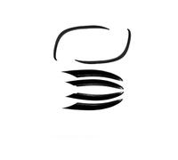 Griglia Splitter Paraurti Anteriore Per Auto Profilo Parabrezza Per Mercedes Per Benz Classe C C200 C260 W205 S205 AMG 2019+(Trim and wind knife1)