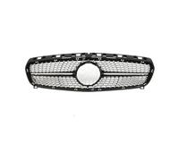 Griglia Sportiva Doppia Radiatore Per Classe A W176 2013-2018 A35 A45 A180 A200 Paraurti Anteriore Per AMG Con Griglia Diamantata Nera Argento(Diamond black 13-15)