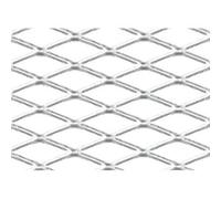 Griglia sportiva rete 100x33 maglia rombo 6x12mm Alluminio lucido