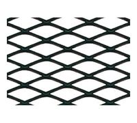 Griglia sportiva rete 100x33 maglia rombo 6x12mm Alluminio nero