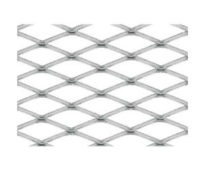 Griglia sportiva rete 100x33 maglia rombo 6x12mm Alluminio satinato