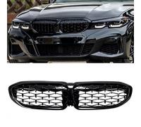Griglia Sportiva Wabengrill Nera Lucida Compatibile Con BMW 3 Serie G20 G21
