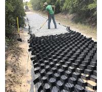 Griglia stabilizzatore per ghiaia da 5 cm, 1/2/3/4/5/6/7/8/9/10 m, sistema di stabilizzazione del suolo permeabile per pavimentazione geocellulare per parcheggi paesaggistici (5 x 7 m)