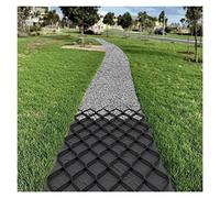 Griglia stabilizzatore per ghiaia, sistema di pavimentazione permeabile per vialetti, cortili, capannoni da giardino, profondità 5,1 cm, supporto resistente al suolo