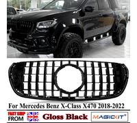 Griglia stile GT nera lucida compatibile con il kit carrozzeria di ricambio per paraurti anteriore Benz Classe X X470 X250 2018-2020