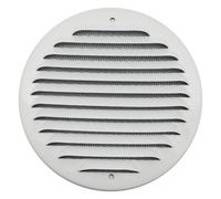 GRIGLIA TONDA DA SOVRAPPORRE IN METALLO CON RETE D 150 MM Alluminio Bianco