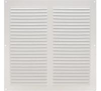 Griglia Ventilazione 30x30 cm in Alluminio con Zanzariera Bianca per Parete Soff