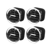 Griglia Ventilazione Auto Per Opel Per Corsa D Per Adam Cruscotto Presa D'aria Aria Condizionata Per Vauxhall Griglia Ventilazione Interna Auto Nera/cromata Auto Griglie Uscita Aria(4 x Full Chrome)