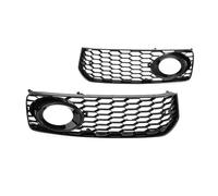 Griglia Ventilazione Coppia Per A5 Per S-Line S5 B8 RS5 2008 2009 2010 2011 2012 Auto Lampada Luce Nebbia Griglia Copertura A Nido D'ape Esagonale Anteriore Aria Paraurti Anteriore(Chrome Black)