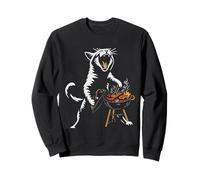 Grigliare Cat Chef Funny BBQ Felpa