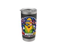 Grigliata estiva patriottica della Freedom Fed con mais Bicchiere termico in acciaio inox doppia parete