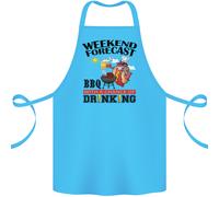 Grigliata Weekend Forecast Bbqing Alcol Birra Cotone Grembiule 100% Biologico