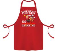 Grigliata Weekend Forecast Bbqing Alcol Birra Cotone Grembiule 100% Organico