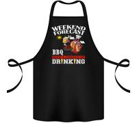 Grigliata Weekend Forecast Bbqing Alcol Birra Cotone Grembiule 100% Organico