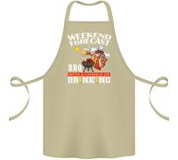 Grigliata Weekend Forecast Bbqing Alcol Birra Cotone Grembiule 100% Organico