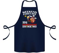 Grigliata Weekend Forecast Bbqing Alcol Birra Cotone Grembiule 100% Organico
