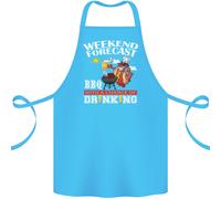 Grigliata Weekend Forecast Bbqing Alcol Birra Cotone Grembiule 100% Organico