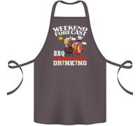 Grigliata Weekend Forecast Bbqing Alcol Birra Cotone Grembiule 100% Organico