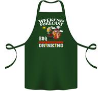 Grigliata Weekend Forecast Bbqing Alcol Birra Cotone Grembiule 100% Organico