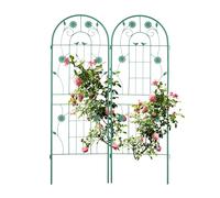 Relaxdays Grigliati per Rampicanti, Set da 2, H x L 150x50 cm, Supporti in Metallo per Piante Tralicci a Incastro, Verde, Ferro