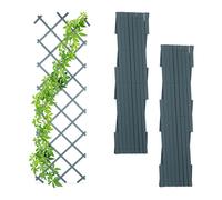 Grigliati rampicanti Traliccio da giardino Griglia espandibile 3 pz. PVC