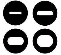 Griglie a fessura ad anello ovale in rame da 100 pezzi for microscopia elettronica - Ideale for applicazioni TEM(0.5x0.3mm)