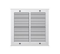 Griglie Aerazione Quadrata In Metallo Edilplast Griglia 240 X 240 Bianco Con Rete Da Sovrapporre