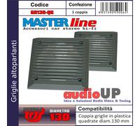 GRIGLIE ALTOPARLANTI DIAMETRO 130mm UNIVERSALI COPPIA COLORE GRIGIO MASTERLINE