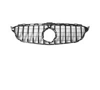 Griglie Anteriore Per Benz Per Classe C Per W205 Per C300 C250 C43 Per AMG 2019-2021 Griglia Superiore Cromata Stile Diamanti Nero Lucido Griglia Radiatore Anteriore(GTR-Black W360)