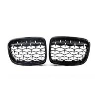 Griglie Anteriore Per BMW Per Serie 3 Per F30 F31 F35 2011-19 Paraurti Anteriore A Diamante Griglia A Doppio Rene Griglia Sportiva A Doppia Stecca Griglia Radiatore Anteriore(Black and Sliver)