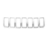 Griglie Anteriori 7 Pezzi Griglia Paraurti Anteriore Anello Di Copertura Inserito 2014 2015 2016 Per Jeep Per Grand Per Cherokee Accessori Auto Grill Anteriore(Cromo)