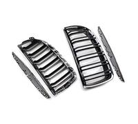 Griglie Anteriori Chrome Gloss Black Doppia Linea Auto Paraurti Anteriore Rene Grill Griglie Per BMW Serie 3 E90 E91 320i 325i 328i 330i 2005-2008