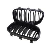 Griglie anteriori e per radiatori auto Griglia Aut Griglia a doppio rene, doppia stecca singola, nera, stile sportivo da corsa, adatta per BMW Serie 1 E81 E82 E87 E88 2008-2013(Kidney Grille 3)